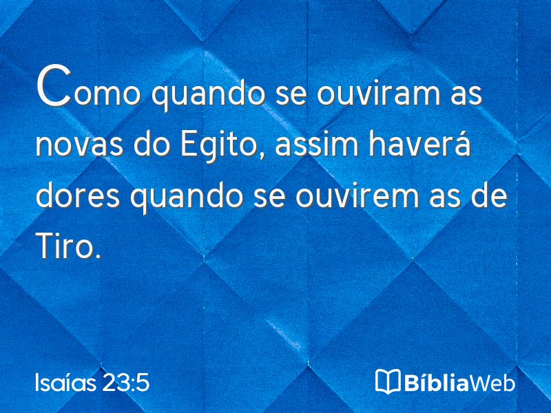 Isaías 23:5 em imagem para compartilhar