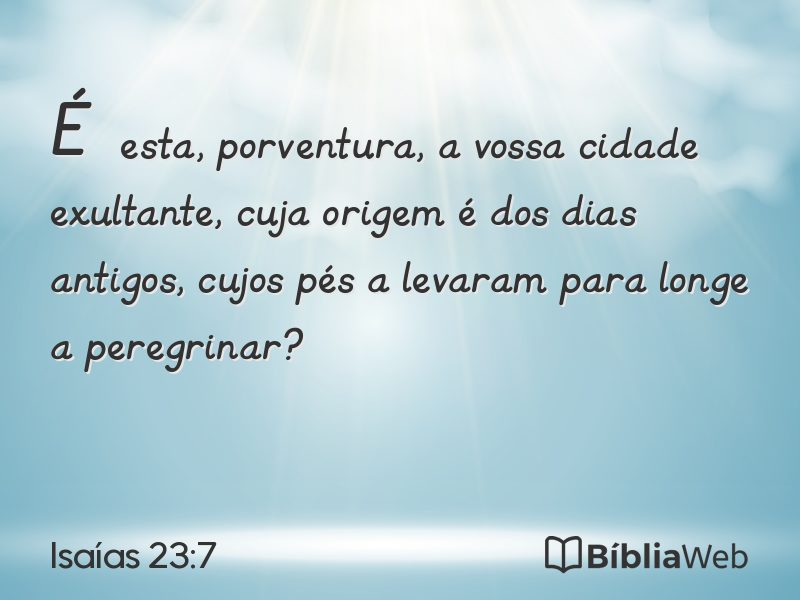 Isaías 23:7 em imagem para compartilhar