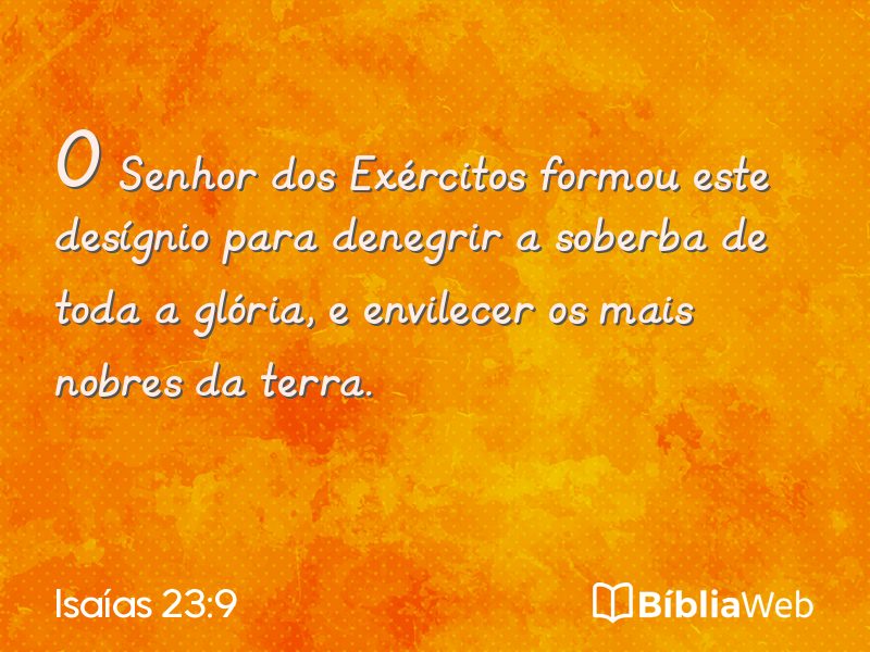 Isaías 23:9 em imagem para compartilhar