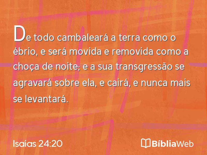 Isaías 24:20 em imagem para compartilhar