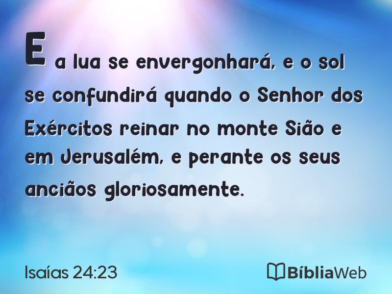 Isaías 24:23 em imagem para compartilhar