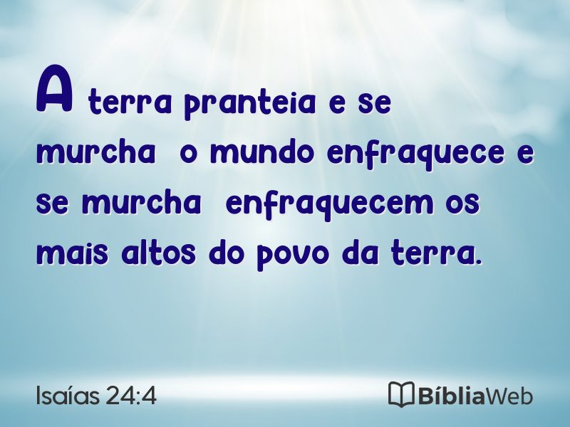 Isaías 24:4 em imagem para compartilhar