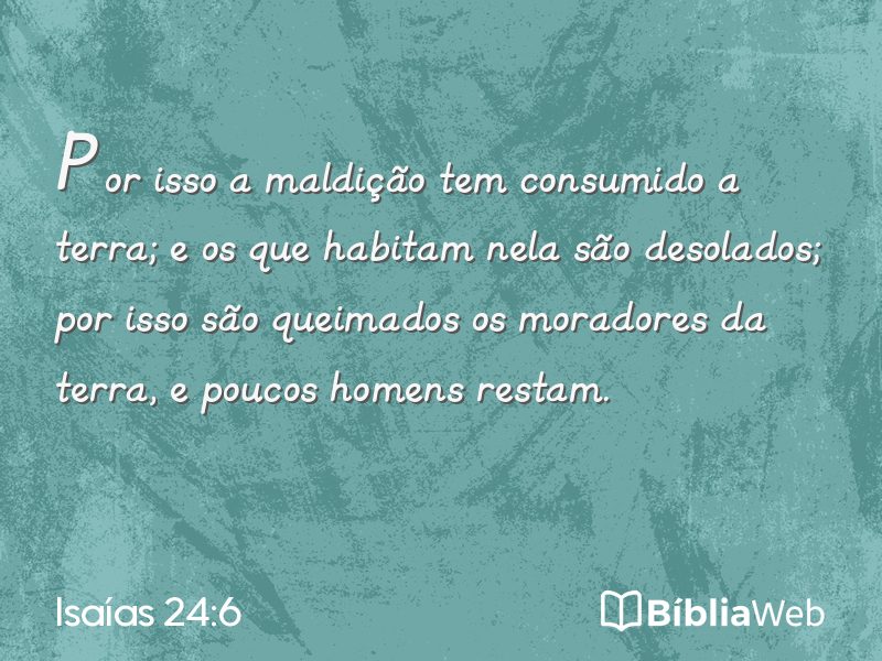 Isaías 24:6 em imagem para compartilhar