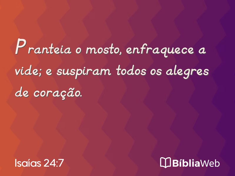 Isaías 24:7 em imagem para compartilhar