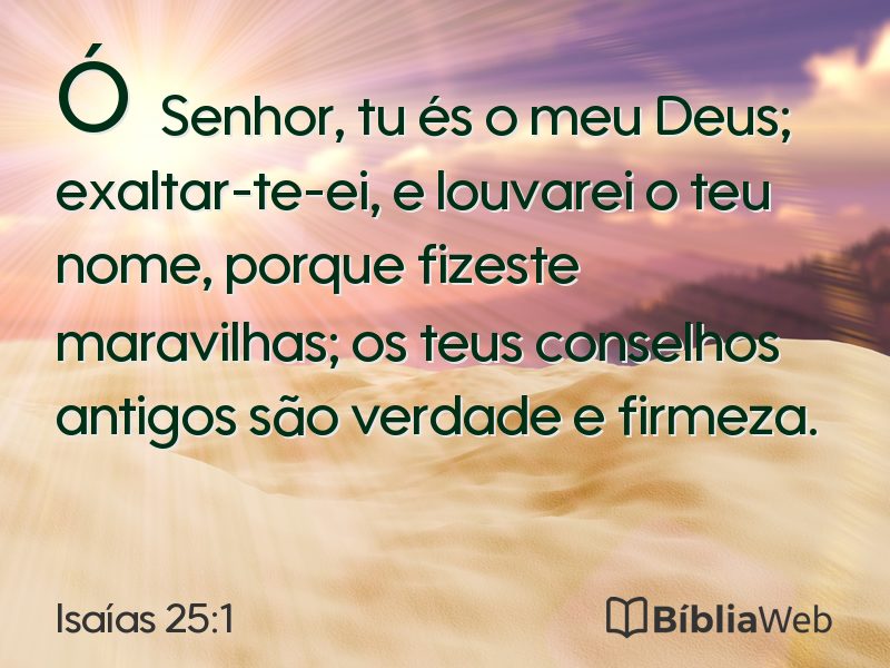 Isaías 25:1 em imagem para compartilhar