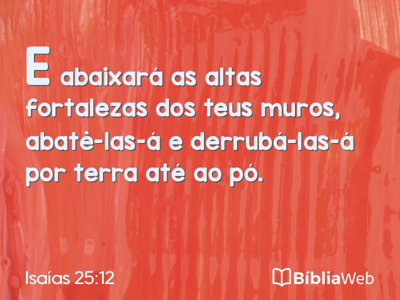 Isaías 25:12 em imagem para compartilhar