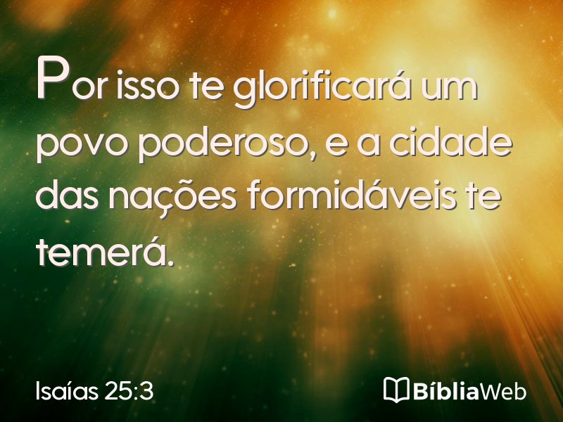 Isaías 25:3 em imagem para compartilhar