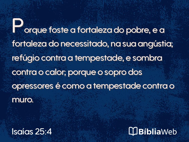 Isaías 25:4 em imagem para compartilhar