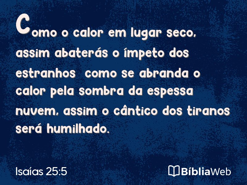 Isaías 25:5 em imagem para compartilhar