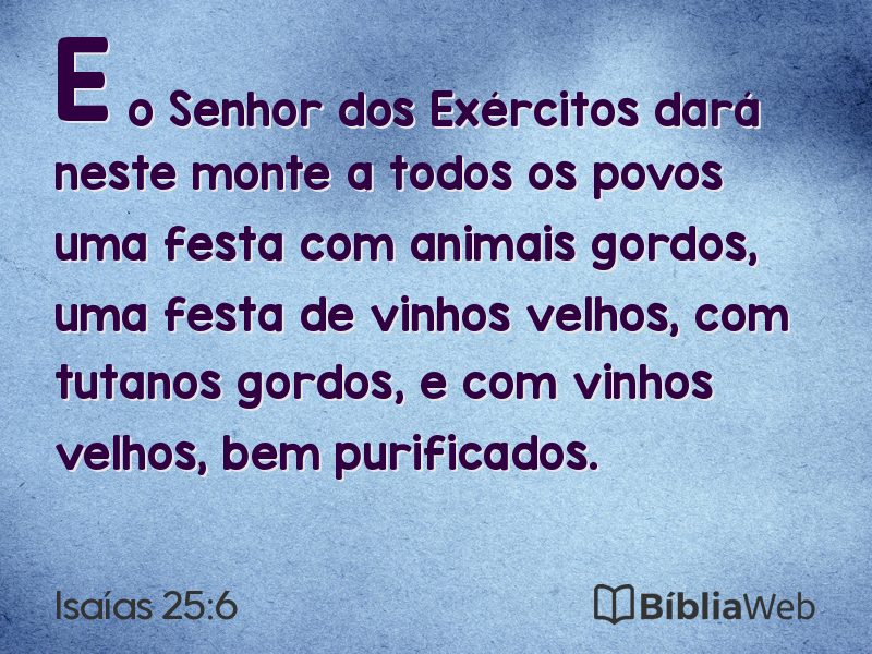 Isaías 25:6 em imagem para compartilhar