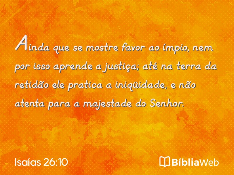Isaías 26:10 em imagem para compartilhar