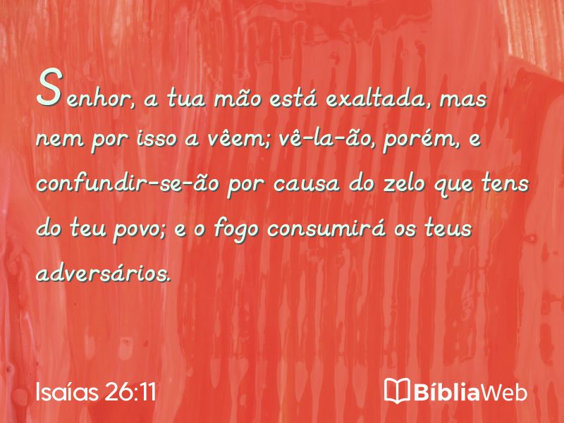Isaías 26:11 em imagem para compartilhar