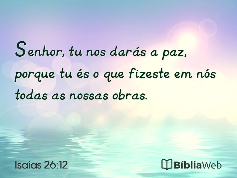 Isaías 26:12 em imagem para compartilhar