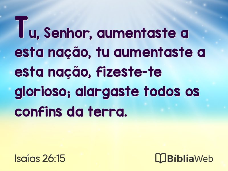 Isaías 26:15 em imagem para compartilhar
