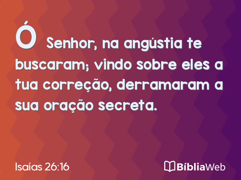 Isaías 26:16 em imagem para compartilhar