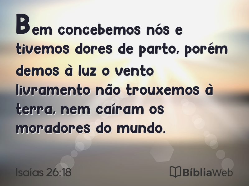Isaías 26:18 em imagem para compartilhar