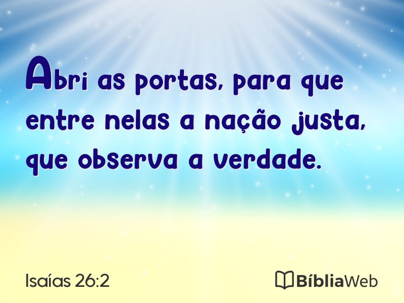 Isaías 26:2 em imagem para compartilhar