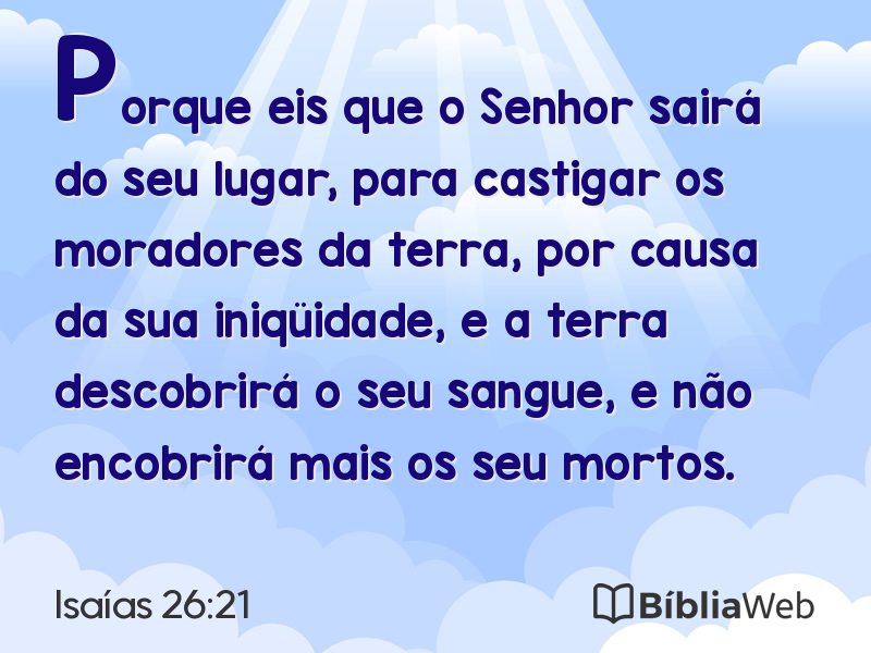 Isaías 26:21 em imagem para compartilhar