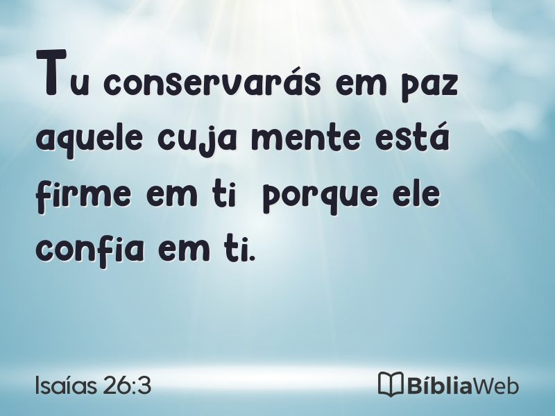 Isaías 26:3 em imagem para compartilhar
