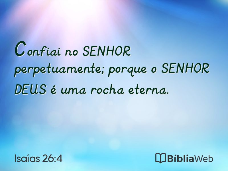 Isaías 26:4 em imagem para compartilhar
