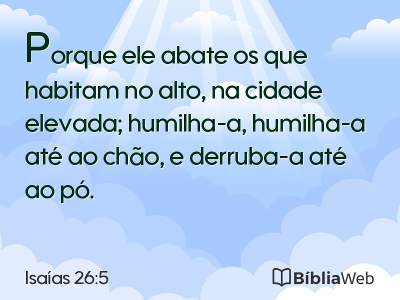 Isaías 26:5 em imagem para compartilhar