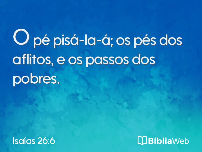 Isaías 26:6 em imagem para compartilhar