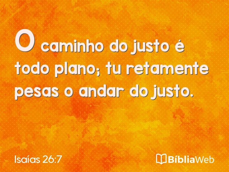 Isaías 26:7 em imagem para compartilhar