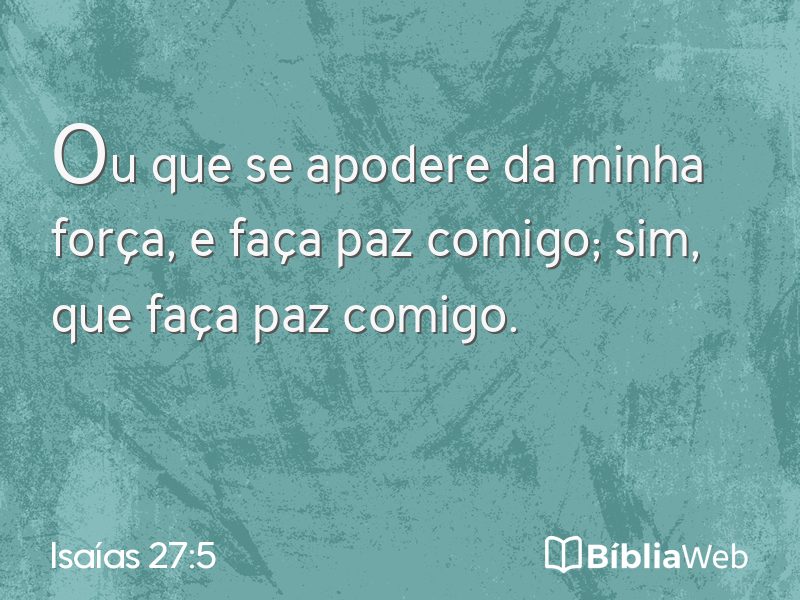 Isaías 27:5 em imagem para compartilhar