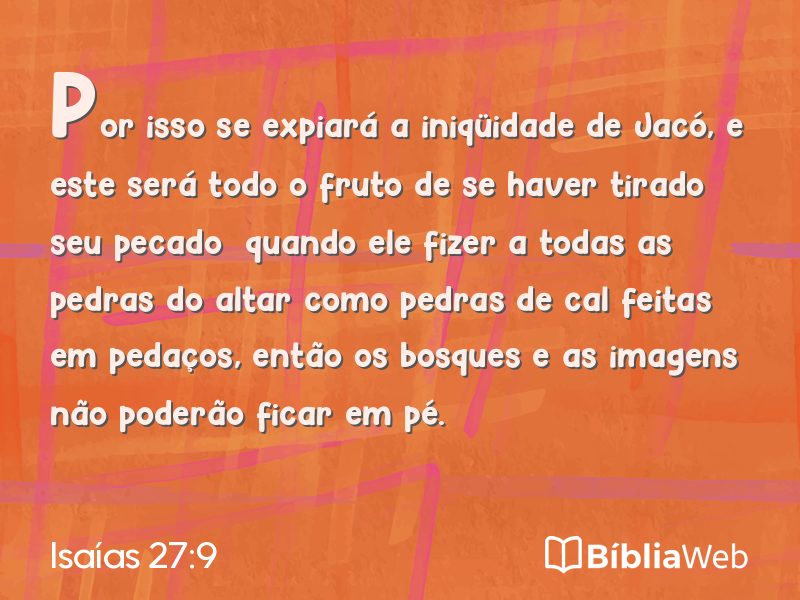 Isaías 27:9 em imagem para compartilhar