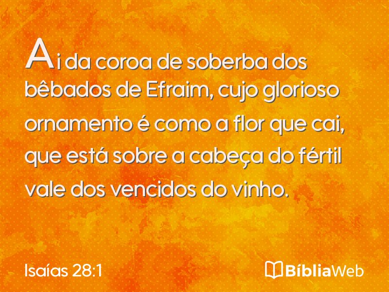 Isaías 28:1 em imagem para compartilhar