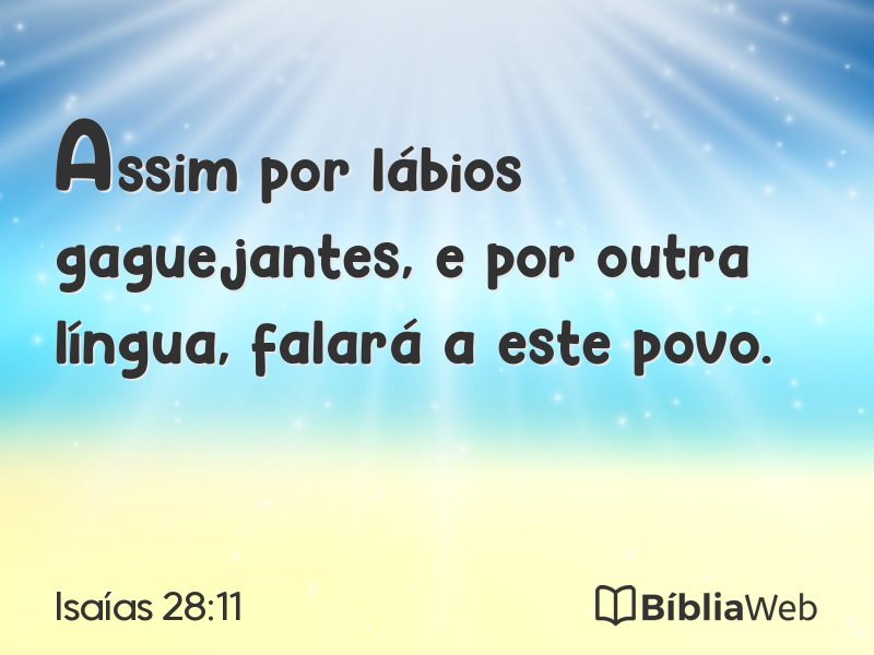 Isaías 28:11 em imagem para compartilhar