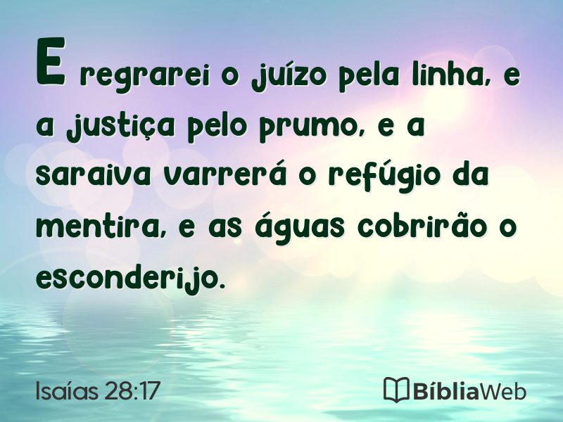 Isaías 28:17 em imagem para compartilhar