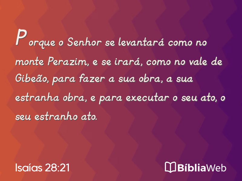 Isaías 28:21 em imagem para compartilhar