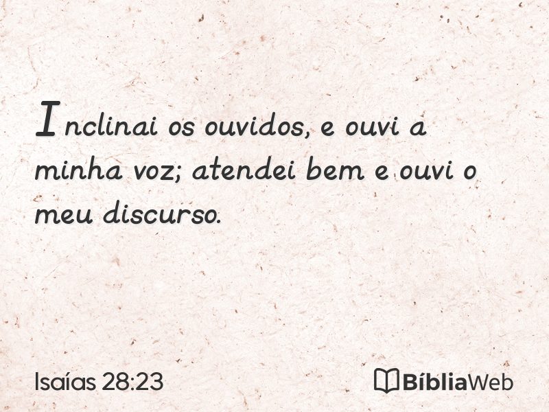 Isaías 28:23 em imagem para compartilhar