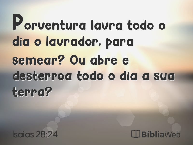 Isaías 28:24 em imagem para compartilhar