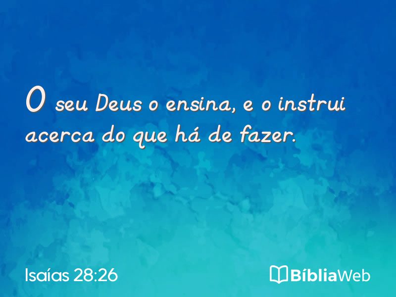 Isaías 28:26 em imagem para compartilhar