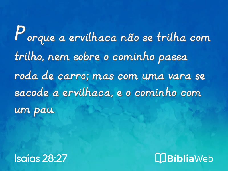 Isaías 28:27 em imagem para compartilhar