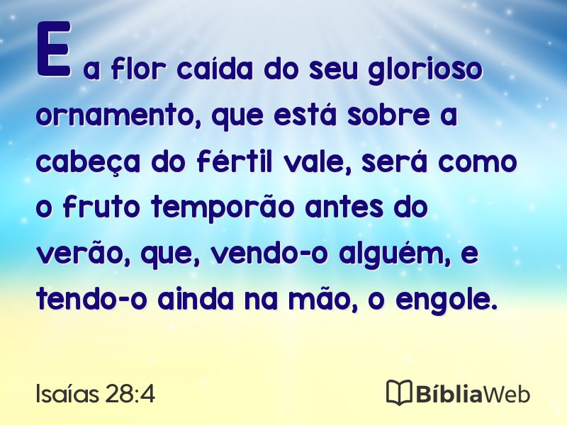 Isaías 28:4 em imagem para compartilhar