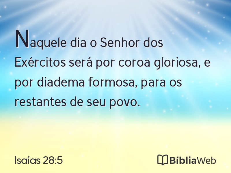 Isaías 28:5 em imagem para compartilhar