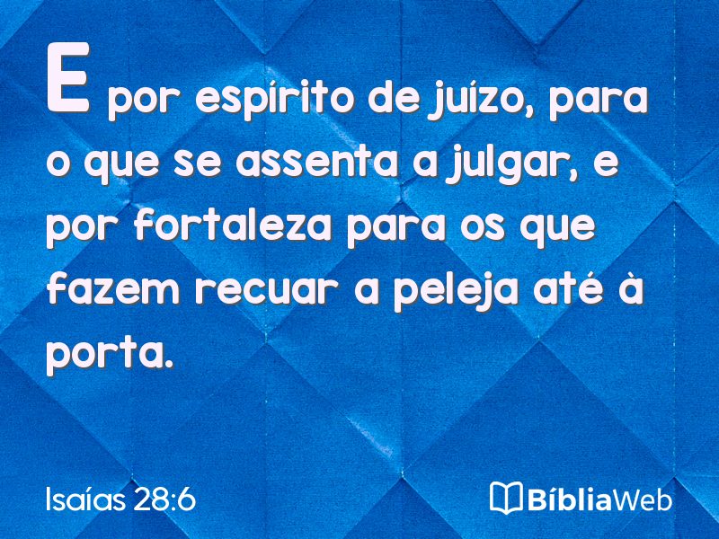 Isaías 28:6 em imagem para compartilhar