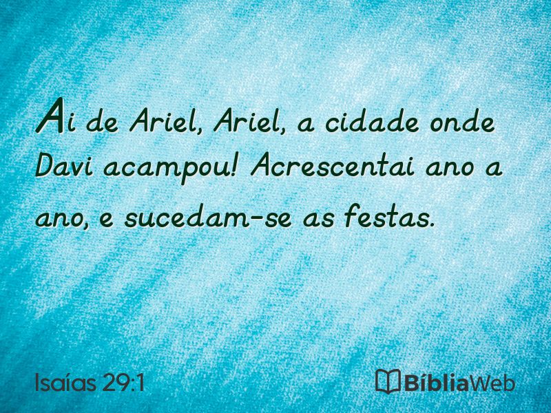 Isaías 29:1 em imagem para compartilhar