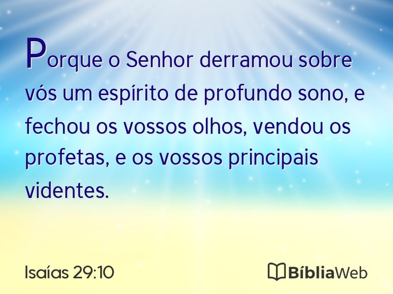 Isaías 29:10 em imagem para compartilhar