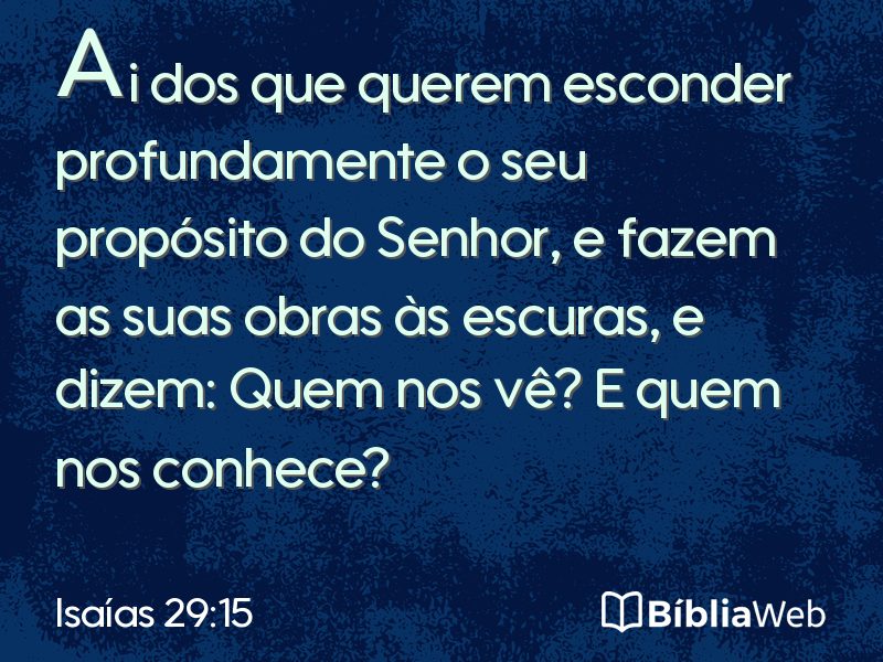 Isaías 29:15 em imagem para compartilhar