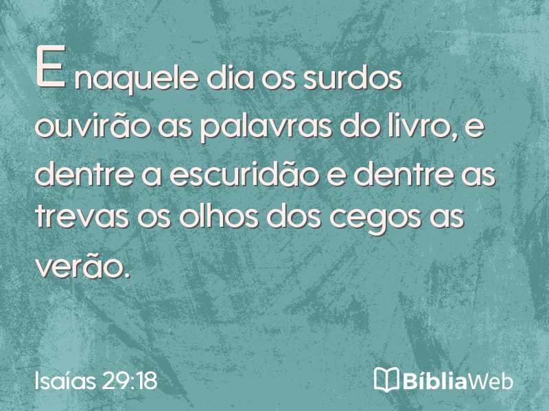 Isaías 29:18 em imagem para compartilhar