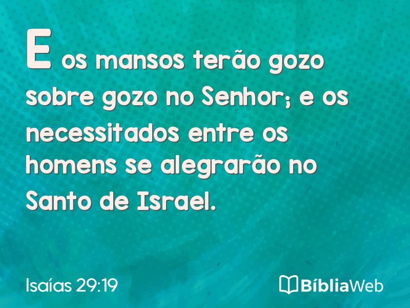 Isaías 29:19 em imagem para compartilhar