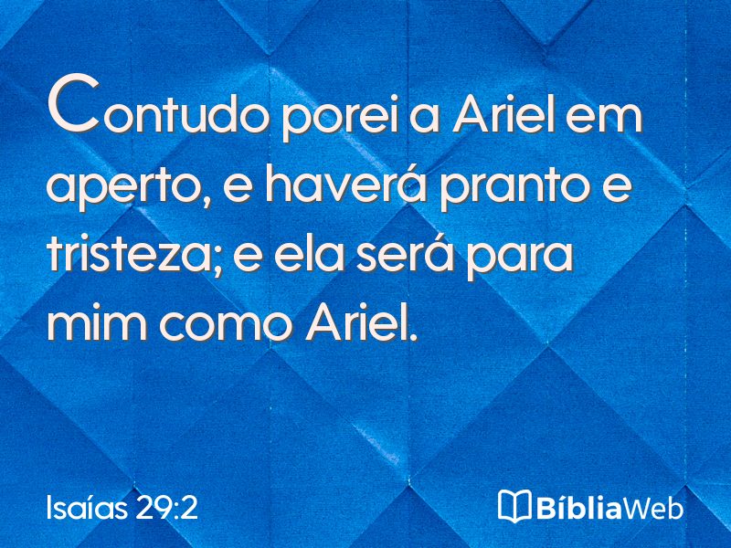 Isaías 29:2 em imagem para compartilhar