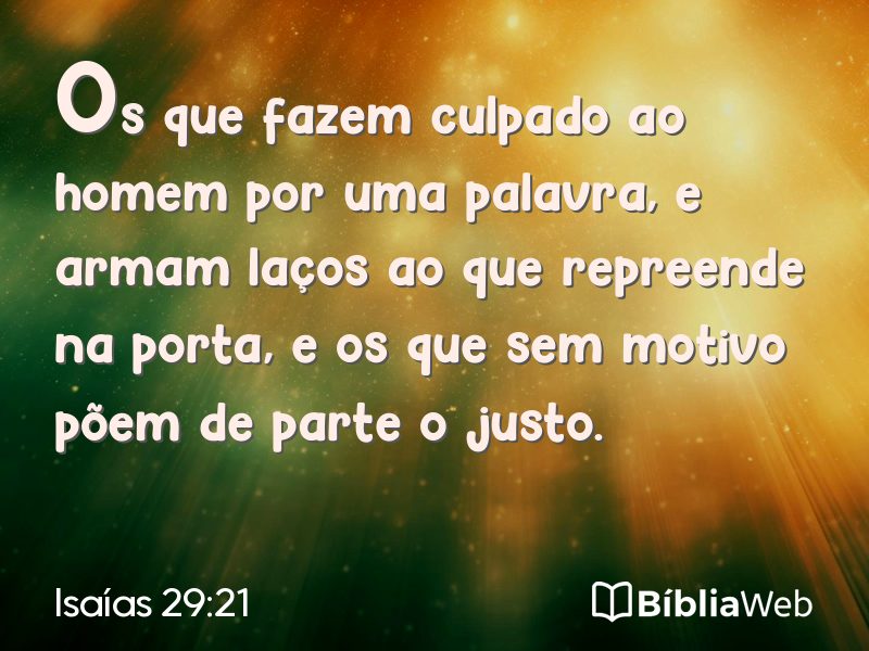 Isaías 29:21 em imagem para compartilhar