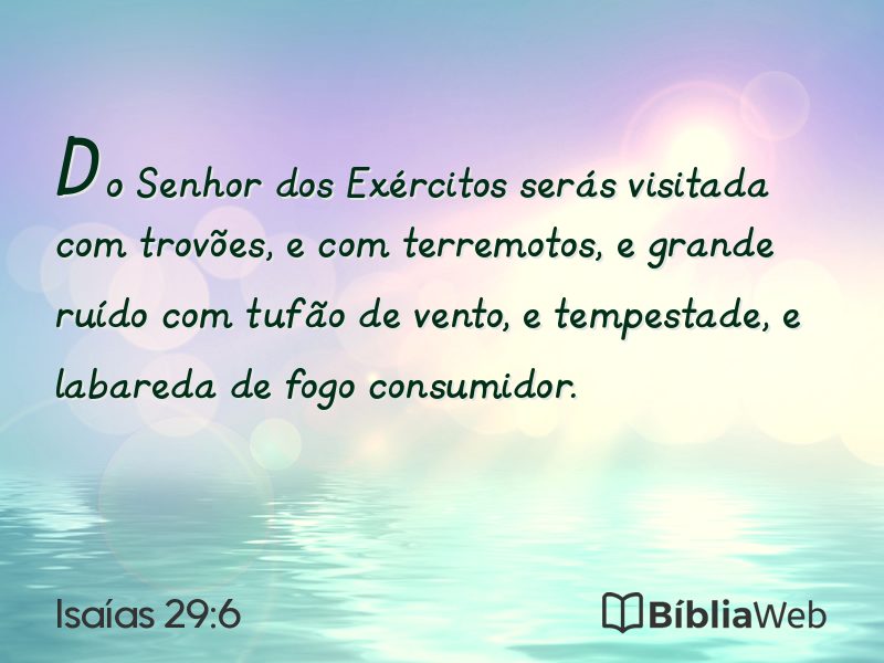 Isaías 29:6 em imagem para compartilhar