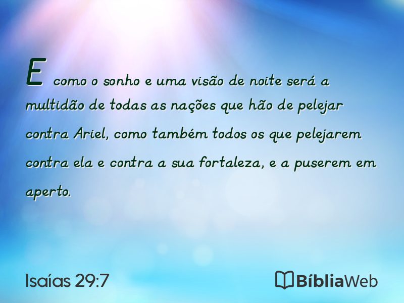 Isaías 29:7 em imagem para compartilhar