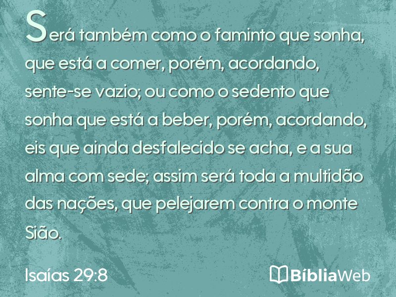 Isaías 29:8 em imagem para compartilhar